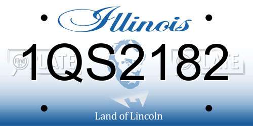 1QS2182 Illinois License Plate