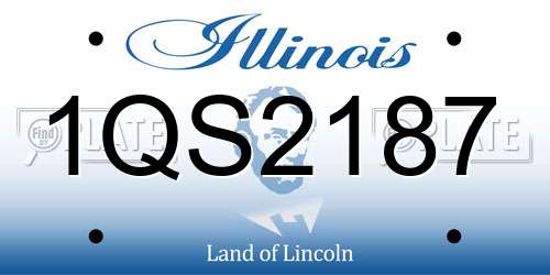 1QS2187 Illinois License Plate