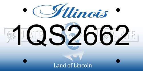 1QS2662 Illinois License Plate