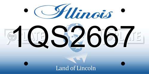 1QS2667 Illinois License Plate
