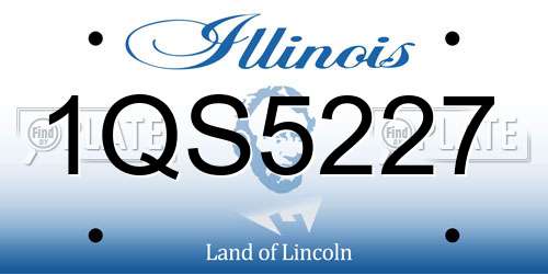 1QS5227 Illinois License Plate