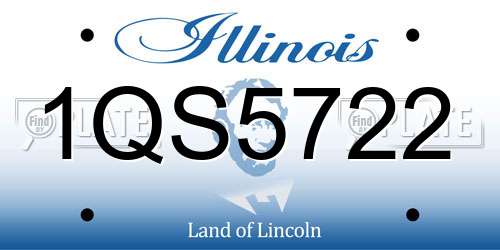 1QS5722 Illinois License Plate
