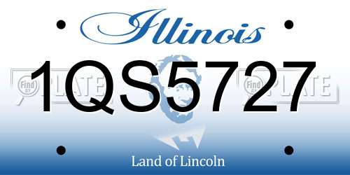 1QS5727 Illinois License Plate