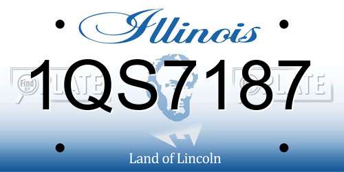1QS7187 Illinois License Plate