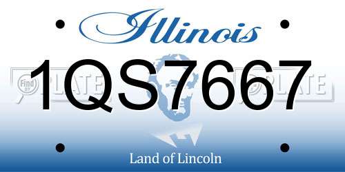 1QS7667 Illinois License Plate