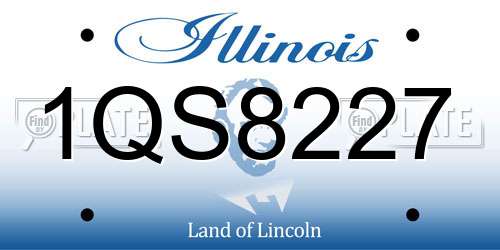 1QS8227 Illinois License Plate