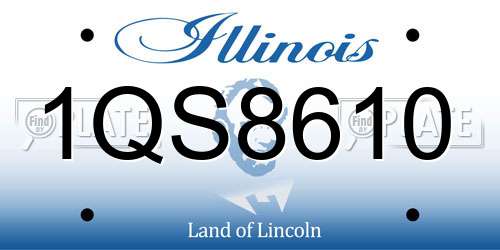 1QS8610 Illinois License Plate