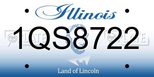 1QS8722 Illinois License Plate