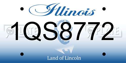 1QS8772 Illinois License Plate