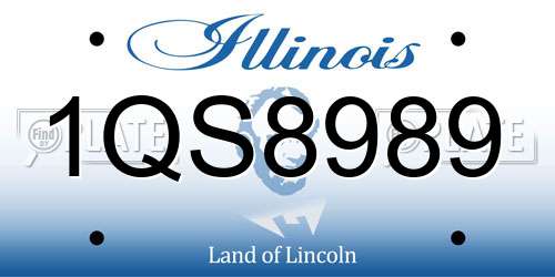1QS8989 Illinois License Plate
