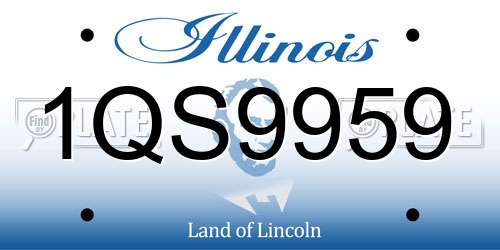 1QS9959 Illinois License Plate