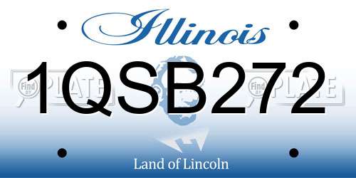1QSB272 Illinois License Plate