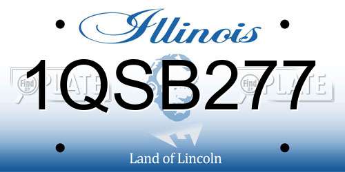 1QSB277 Illinois License Plate