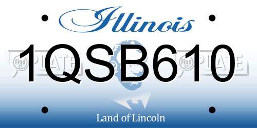 1QSB610 Illinois License Plate