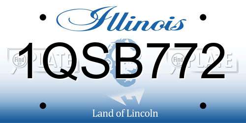 1QSB772 Illinois License Plate
