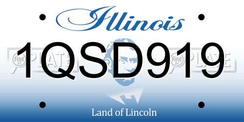 1QSD919 Illinois License Plate