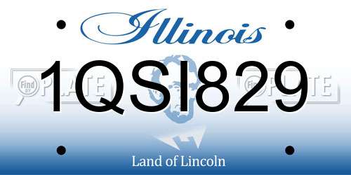 1QSI829 Illinois License Plate