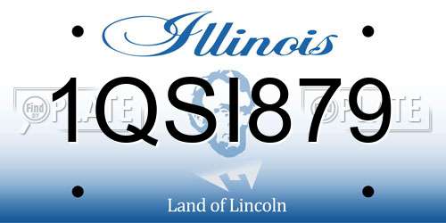1QSI879 Illinois License Plate