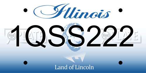 1QSS222 Illinois License Plate