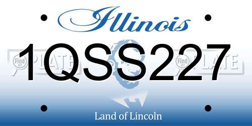 1QSS227 Illinois License Plate