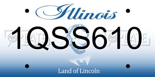 1QSS610 Illinois License Plate