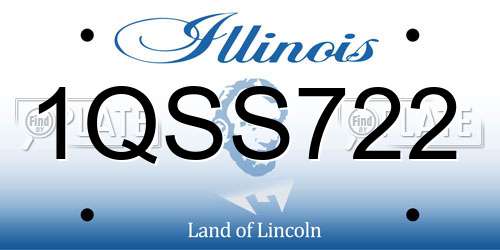 1QSS722 Illinois License Plate