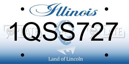 1QSS727 Illinois License Plate