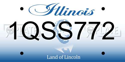1QSS772 Illinois License Plate