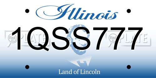 1QSS777 Illinois License Plate