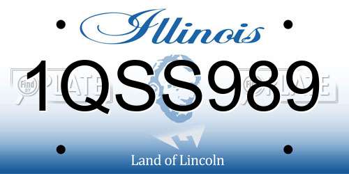 1QSS989 Illinois License Plate