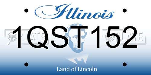 1QST152 Illinois License Plate