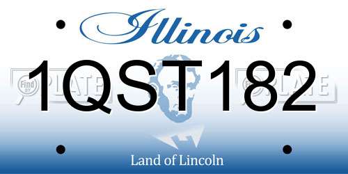 1QST182 Illinois License Plate
