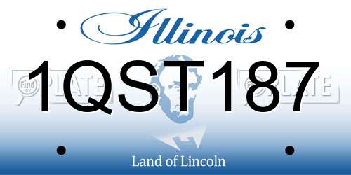 1QST187 Illinois License Plate