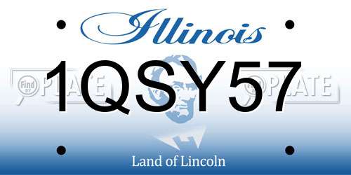 1QSY57 Illinois License Plate