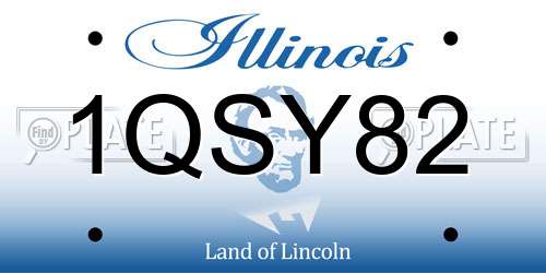 1QSY82 Illinois License Plate