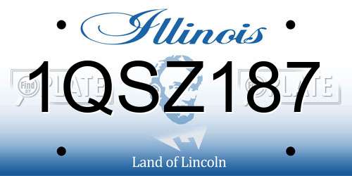 1QSZ187 Illinois License Plate