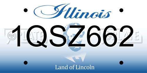 1QSZ662 Illinois License Plate