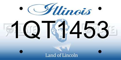 1QT1453 Illinois License Plate