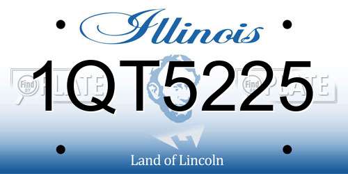1QT5225 Illinois License Plate