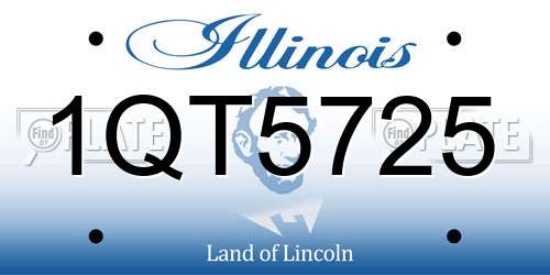 1QT5725 Illinois License Plate