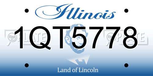 1QT5778 Illinois License Plate