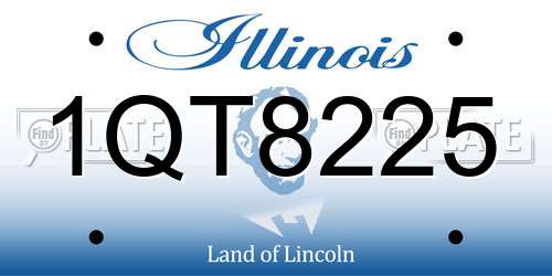 1QT8225 Illinois License Plate