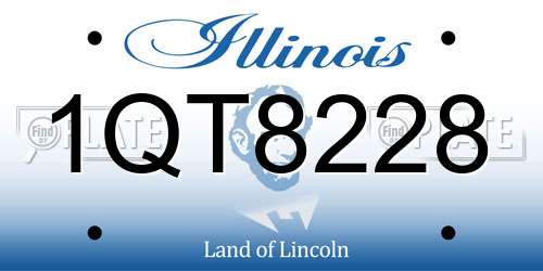 1QT8228 Illinois License Plate