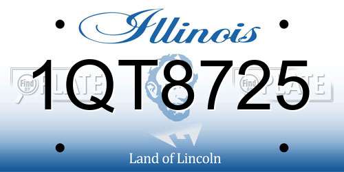 1QT8725 Illinois License Plate