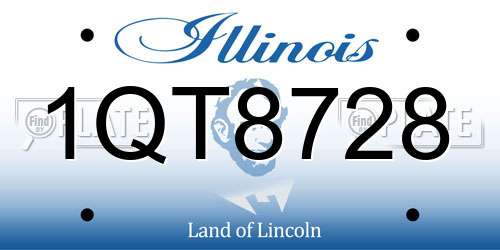 1QT8728 Illinois License Plate