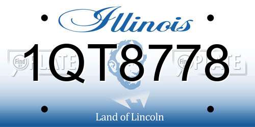 1QT8778 Illinois License Plate