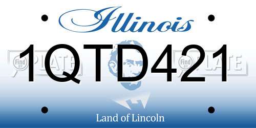 1QTD421 Illinois License Plate