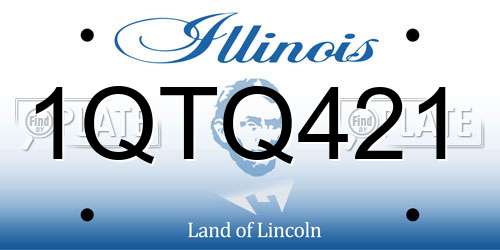 1QTQ421 Illinois License Plate