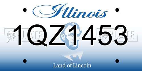 1QZ1453 Illinois License Plate