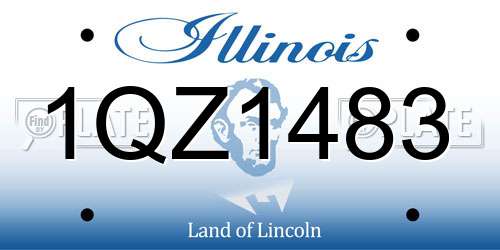 1QZ1483 Illinois License Plate